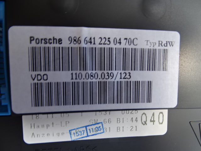 Porsche Boxster Instrumentcluster NEW 98664123504 70C