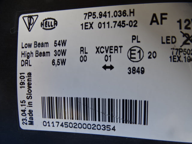 Porsche Cayenne 2014- Right Headlight 7P5941036H USED