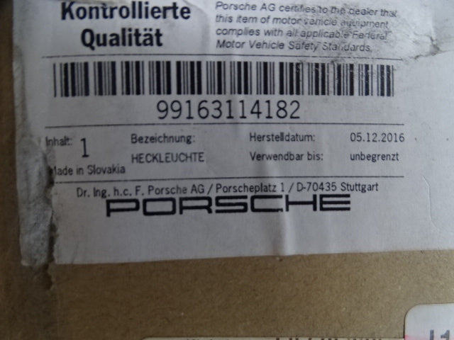 Porsche 991 Achterlicht Links  99163114112 99163114116  NEW