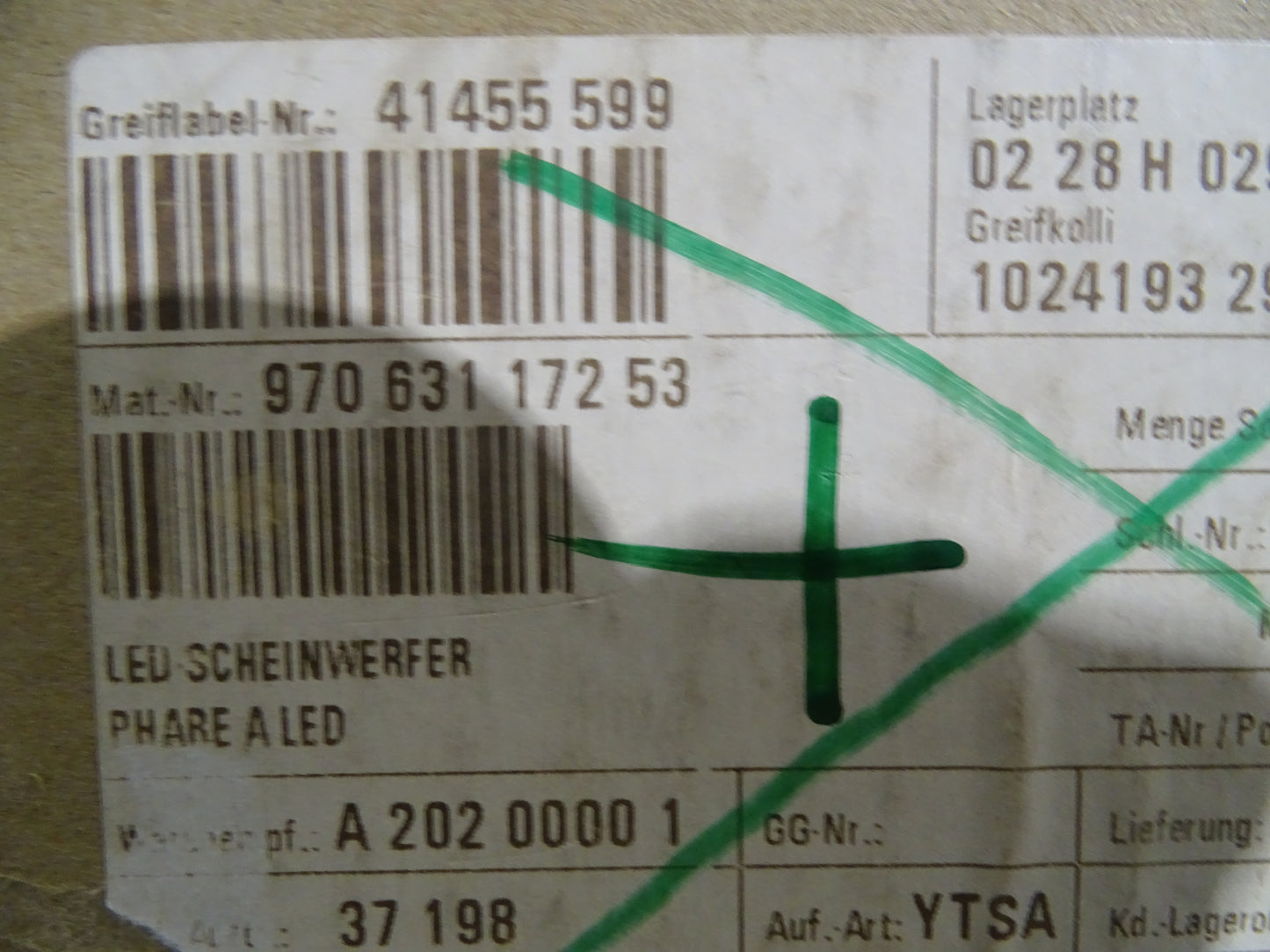 Porsche Panamera 2014- Headlight LED Left 97094107552  97094117254 USED