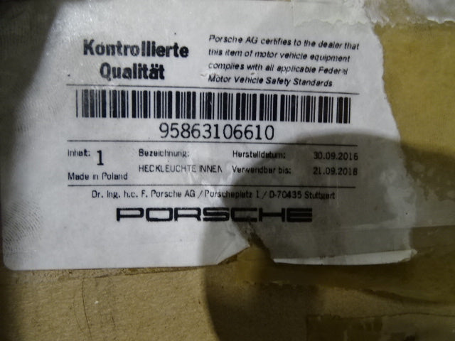 Porsche Cayenne Right rear Inner light black  7P5945308P  95863106610
