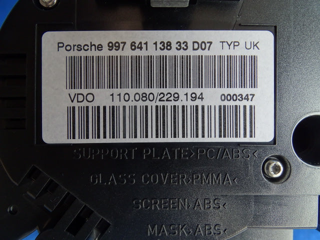 Porsche 997 Turbo combi instrument NEW 99764113833d07 99764113834d07  UK model