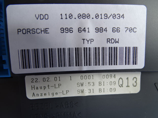 Porsche 996 cockpit instrument Tiptronic 9966419848670C  NEW