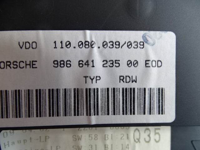 Boxster 986 Instrumentcluster  98664123500 98664123502  NEW