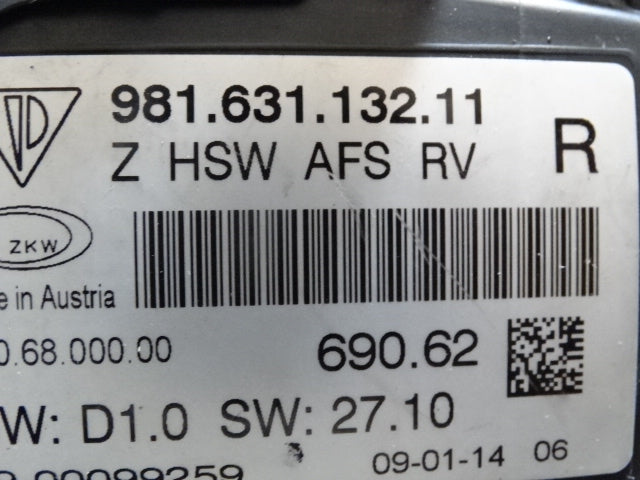 Porsche Boxster 981 Right Headlight Xenon  98163113211  USED