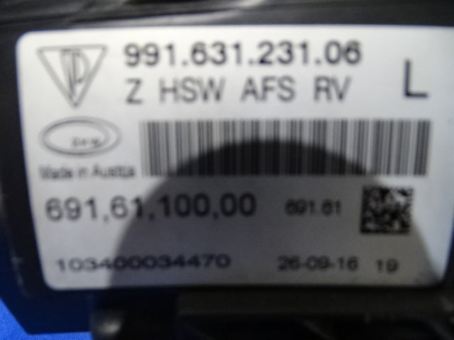 Porsche 991 Left Headlight  99163123105 99163123106 99163123107  USED